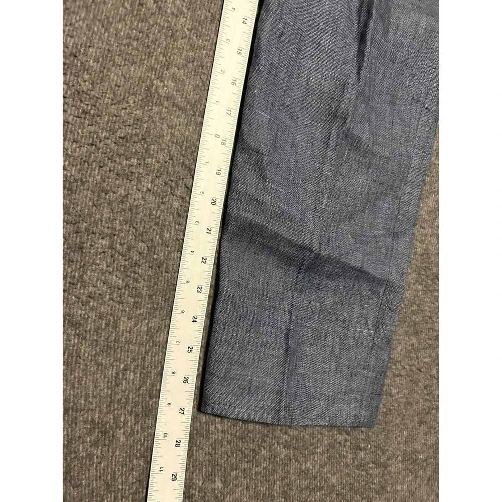 Suitsupply brescia linen pants mens blue dress trousers fit 33X27 office